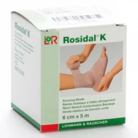 ROSIDAL K rövid nyúlású rugalmas pólya 5 m x 6 cm