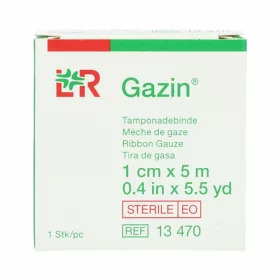   GAZIN® tamponáló pólya, 1cmx5m, 1 rétegű, steril, tekercsben
