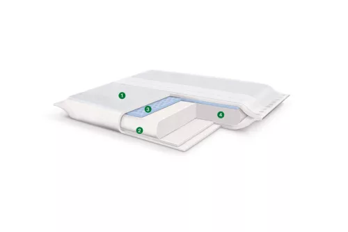 VLIWAZELL nagy nedvszívó képességű sebfedő párna steril 10 x 10 cm