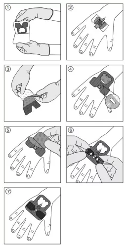 Curafix i.v. Junior (4,3 x 5 cm) steril kontrollablakos kanülrögzítő tapasz