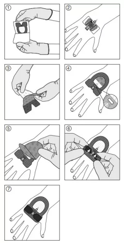 Curafix i.v. Control (5,5 x 6,5 cm) steril kontrollablakos kanülrögzítő tapasz
