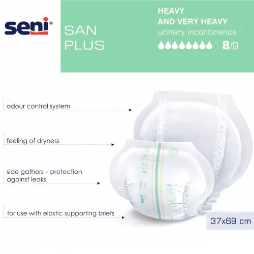 Seni SAN Plus - inkontinencia betét 2800 ml (30 db)