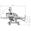 Kezelőágy / vizsgálóágy elektromos-görgős 90 cm