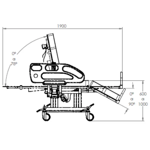Kezelőágy / vizsgálóágy elektromos-görgős 90 cm