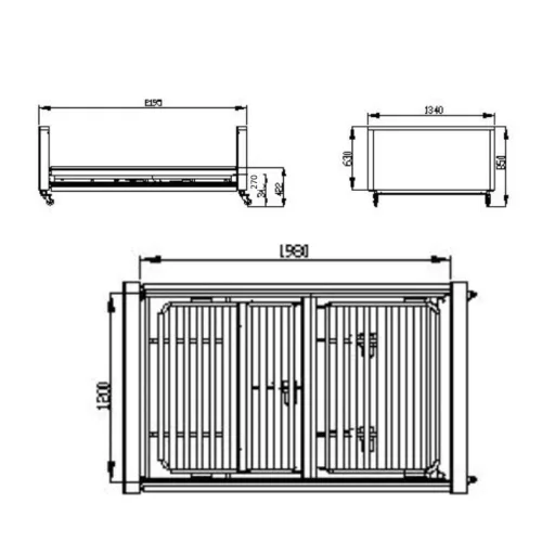 Ecofit Xtra elektromos betegágy 120x200 alumínium korlátokkal