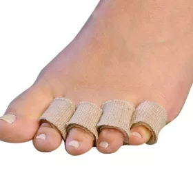   Textíl lábbujjvédő szilikon külső csíkkal - 39 cm hosszú