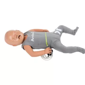   Ambu baby BLS gyakorló baba, 5 db arcrésszel, 100 db fejzsákkal, hordtáskába