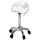Laborszék görgős króm ERGONOMIC gázrugós fehér