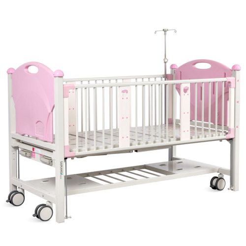 Gyerekágy mechanikus állítással – RÓZSASZÍN