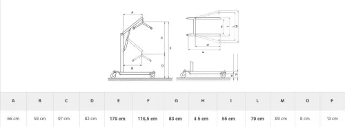 Betegemelő lift TiMotion hidraulikus 150 kg-ig