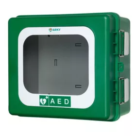   ARKY-ZÖLD defibrillátor fali kabin - kültéri - riasztóval - FŰTÉSSEL