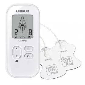   Omron E3 Intense Fájdalomcsillapító masszírozó gép, 2 tapadópárna, állítható intenzitás, 9 program, időzítő