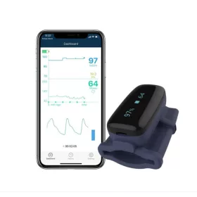   Viatom Oxyfit Pulzoximéter – 4 óra folyamatos véroxigénszint mérés