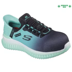   Skechers TILIDO - OMBRAY S1 PL SR ESD fekete/zöld női cipő,  munkacipő 36-41