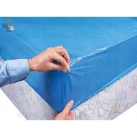 Gumis matracvédő lepedő pvc kék 10 db 210 x 90 x  20cm
