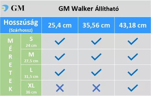 Gmed Walker rögzítőcsizma fix vagy állítható változatban