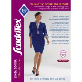   Scudotex 499 kompressziós harisnyanadrág, hálókötésű,nagy méretű bővítő betoldással 19-22 Hgmm, 140 den