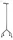 Négylábú Járóbot 73-96 cm, 2,5 cm-enként állítható
