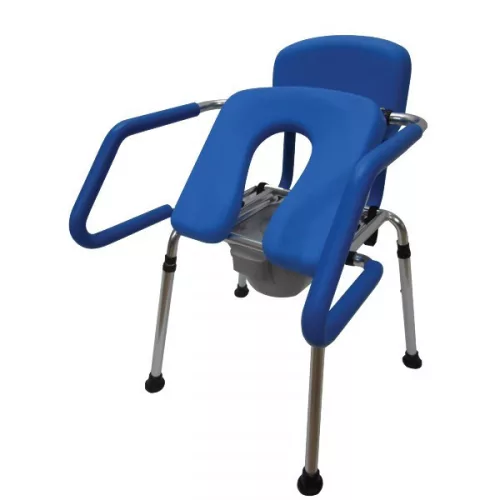 4az1ben zuhanyszék és szoba wc párnázott üléssel, emelő mechanizmussal segít a felállásból 120 kg-ig 2 év garanciával