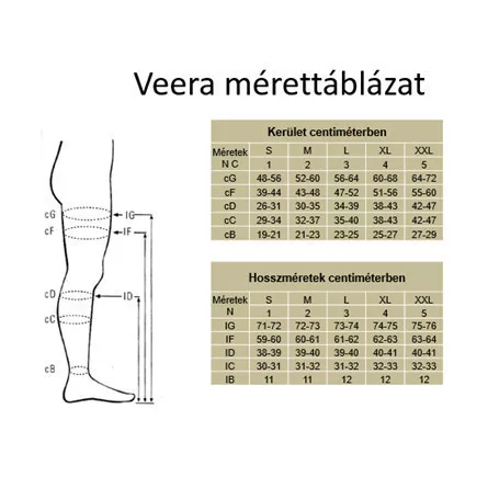 Kompressziós harisnya, 40 DEN, 2-es méret (barna)