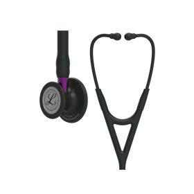   Fonendoszkóp Littmann Cardiology IV fekete, fekete fej + fejhallgató, ibolya csőszár 6203
