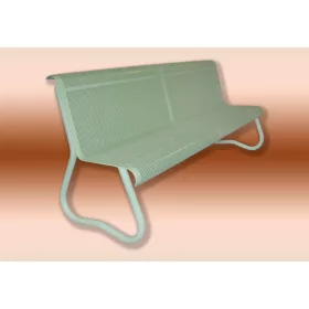 Várótermi pad 3 üléses perforált fém / 16.25