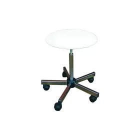   Szék labor króm párnás görgős BX42 /1-fehér / BX42 / 1-fehér