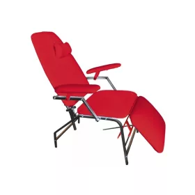 Szék vérvételi krómozott /4-bordó /