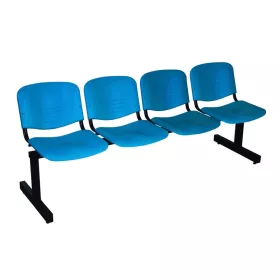   Várótermi pad 4 üléses ISO /ISO szürke, fekete váz / ISO colorp.szürke, fekete váz