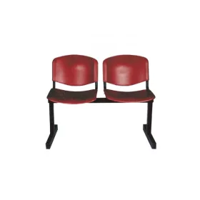   Várótermi pad 2 üléses ISO /ISO bordó, fekete váz / ISO bordó, fekete váz