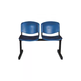   Várótermi pad 2 üléses ISO /ISO kék, fekete váz / ISO colorp.kék, fekete váz