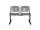 Várótermi pad 2 üléses ISO /ISO szürke, fekete váz / ISO szürke, fekete váz