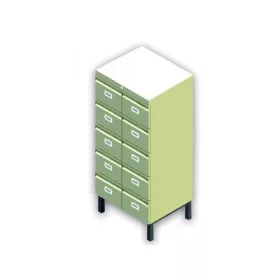 Szekrény kartoték 5 fiók fém / 12.55 / A-5 fekvő